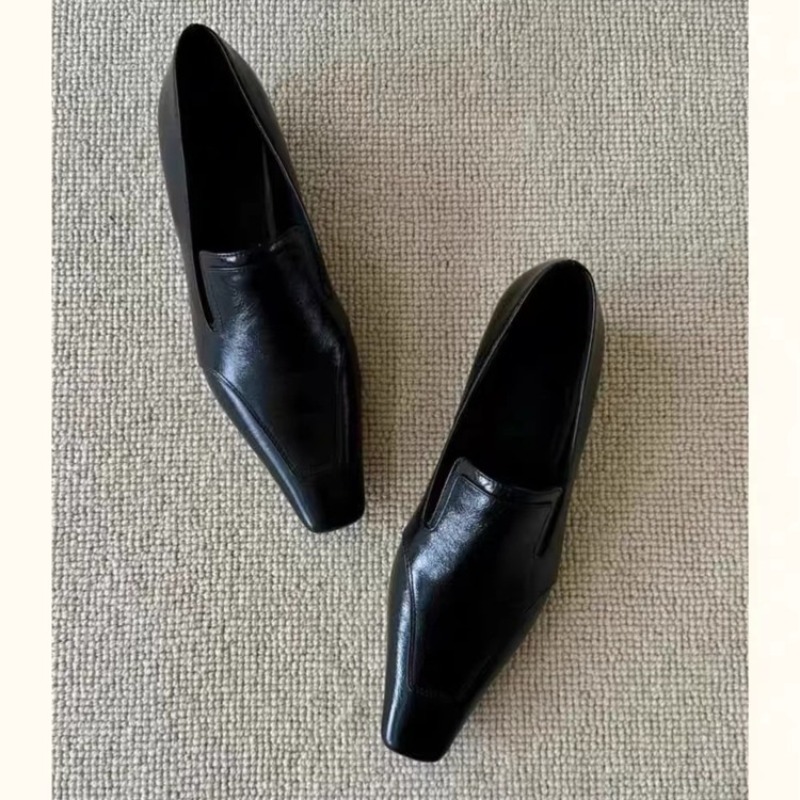 Women'S Shoes - Sapatos Femininos Retro de Bico Quadrado