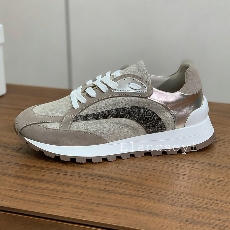 Tênis Feminino Casual com Cada - Knit Fabric Lace Up Sneakers avaliação e preço