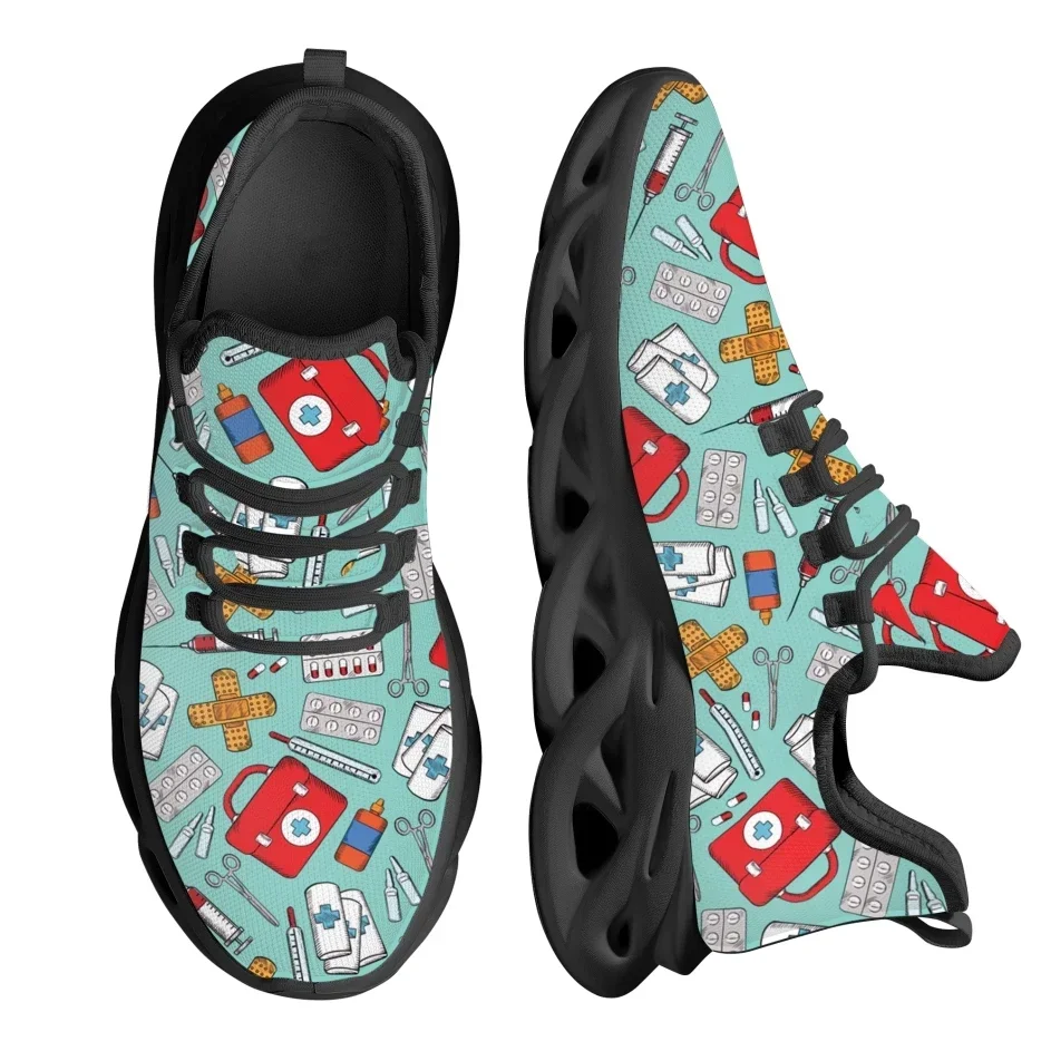 Tênis Femininos de Corrida Per - Knit Fabric Lace Up Sneakers avaliação e preço