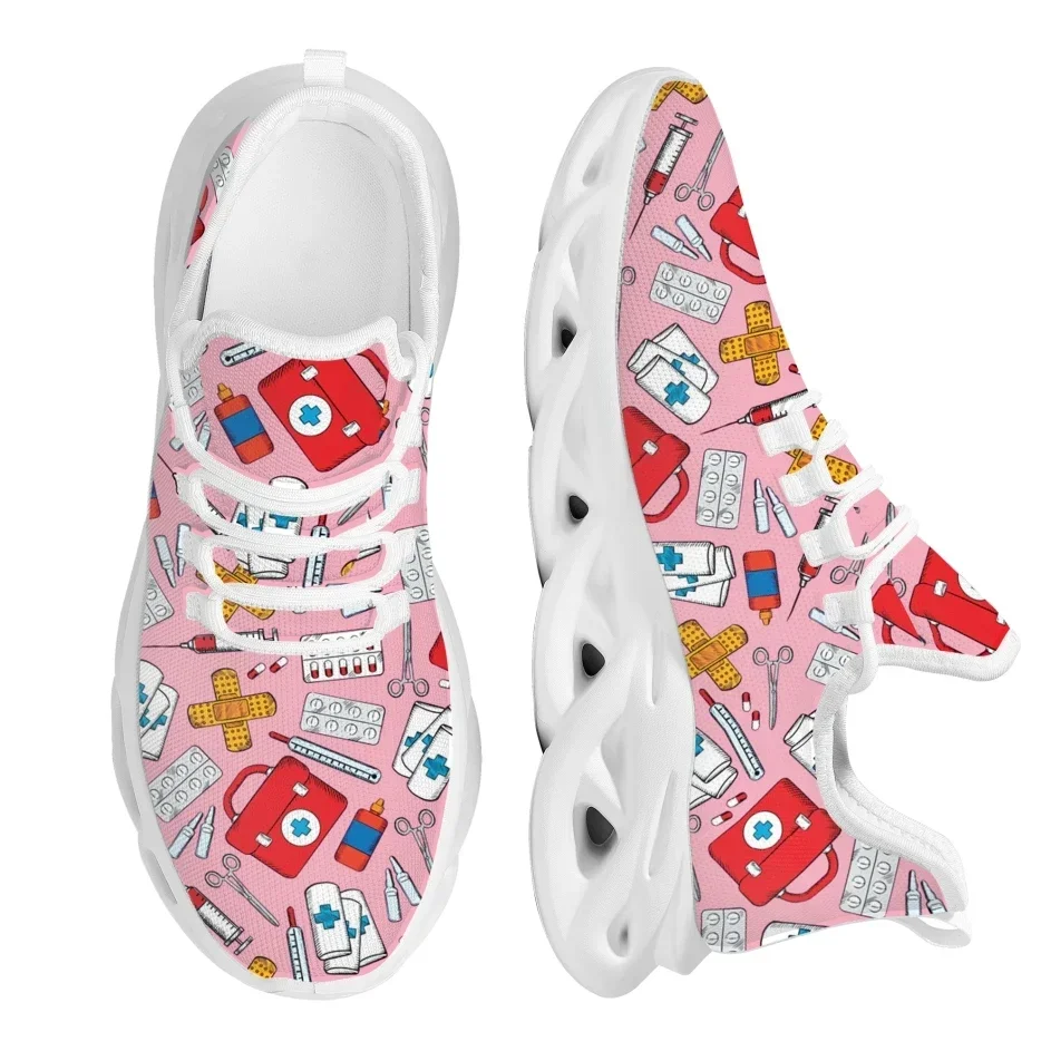 Tênis Femininos de Corrida Per - Knit Fabric Lace Up Sneakers avaliação e preço