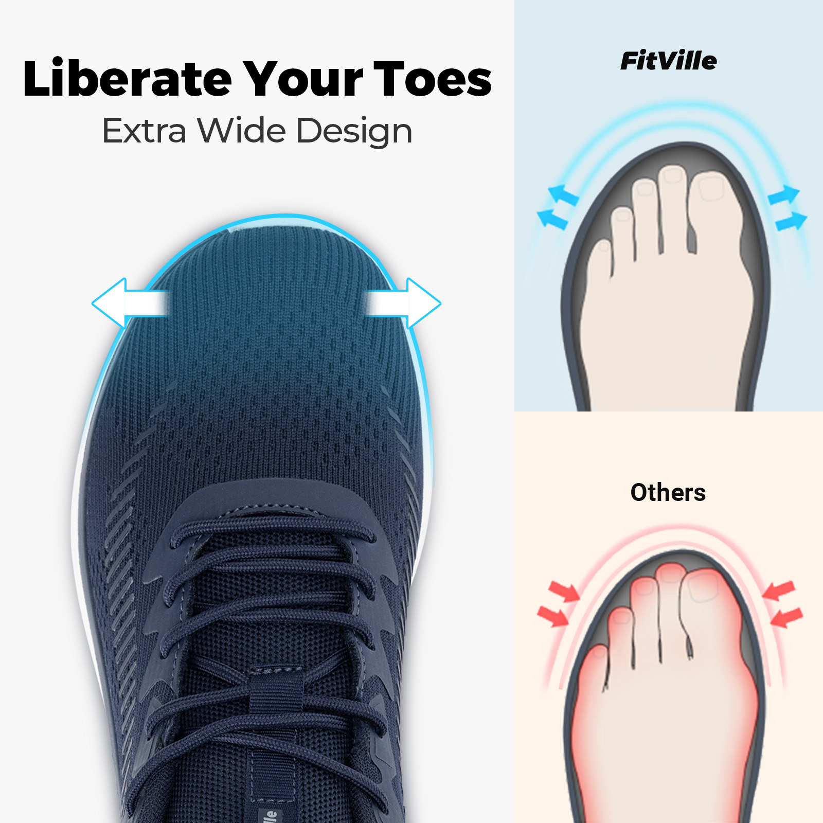Tênis Masculino FitVille Leve  - Breathable Mesh Athletic Shoes avaliação e preço