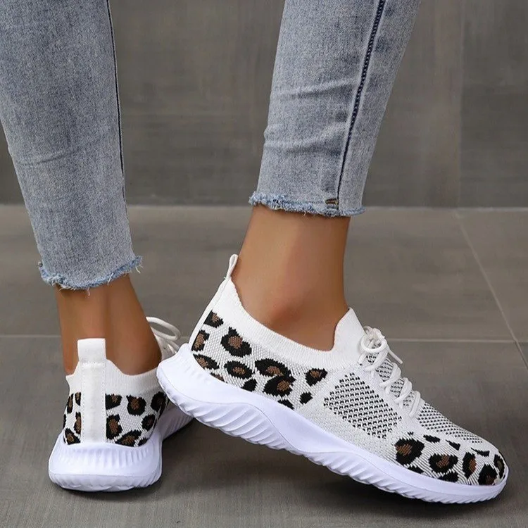 Novos ténis casuais de verão p - Knit Fabric Lace Up Sneakers avaliação e preço