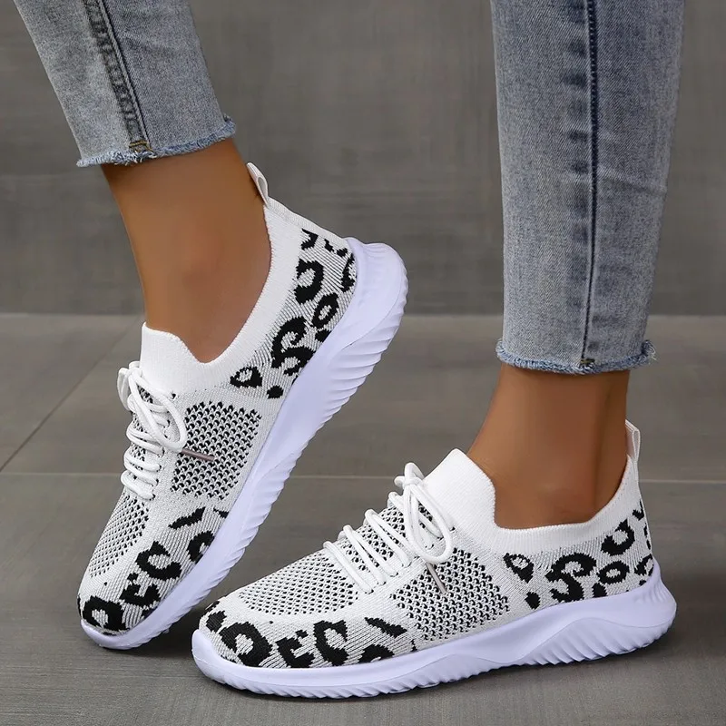 Novos ténis casuais de verão p - Knit Fabric Lace Up Sneakers avaliação e preço